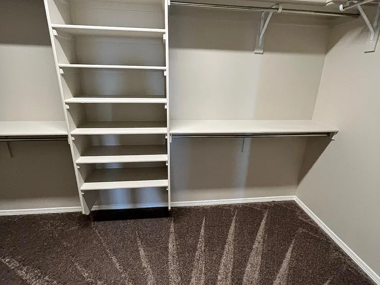 Walk in closet in master