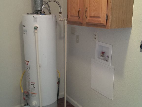 Washer/Dryer Hookups with Storage