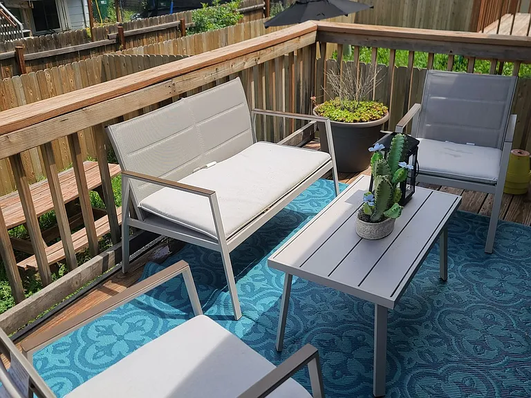 Deck and back yard