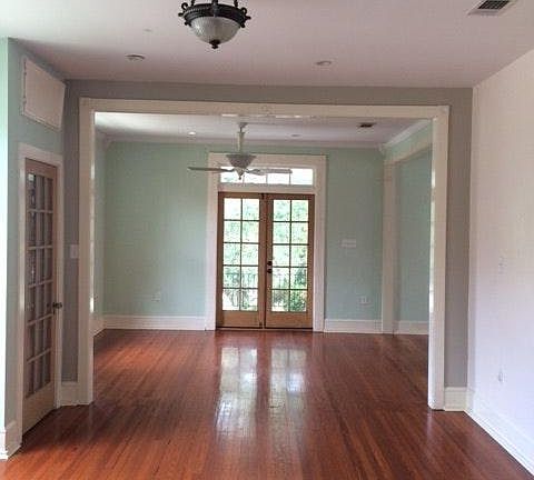 View from kitchen to living room