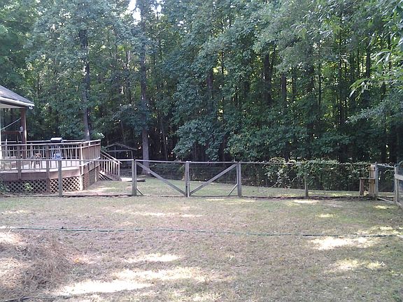 Fenced backyard