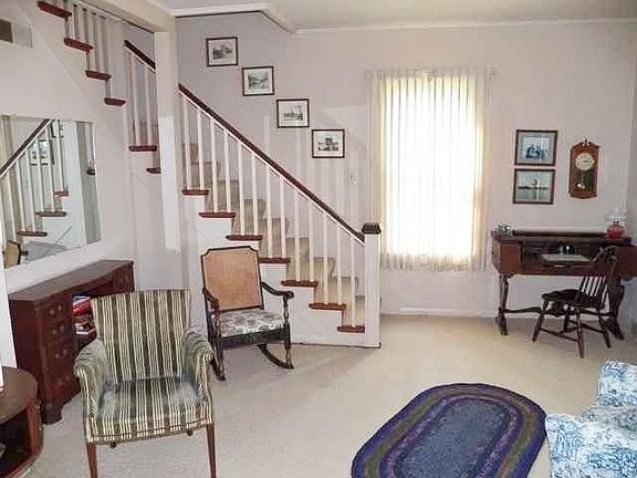 Open staircase in living room