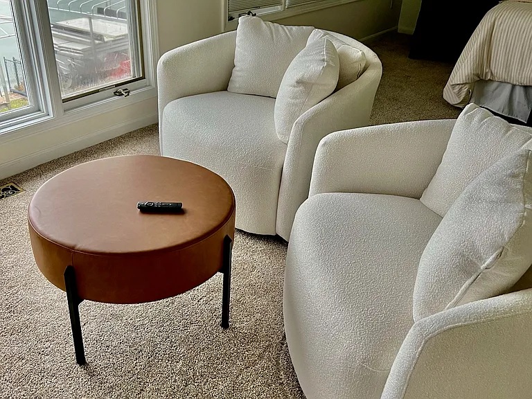 Sitting area in master, perfect spot for morning coffee or evening relaxation!