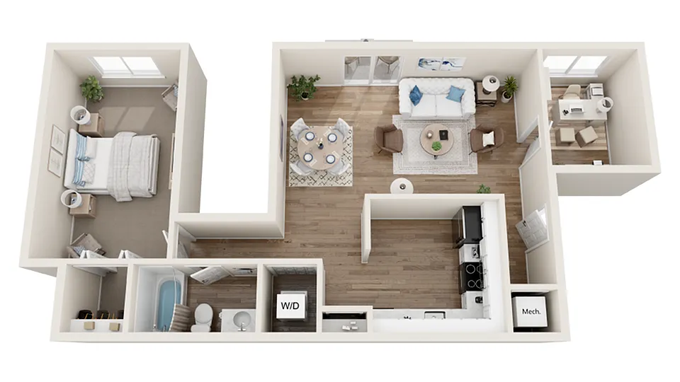 Floor plan Alexandria with Den