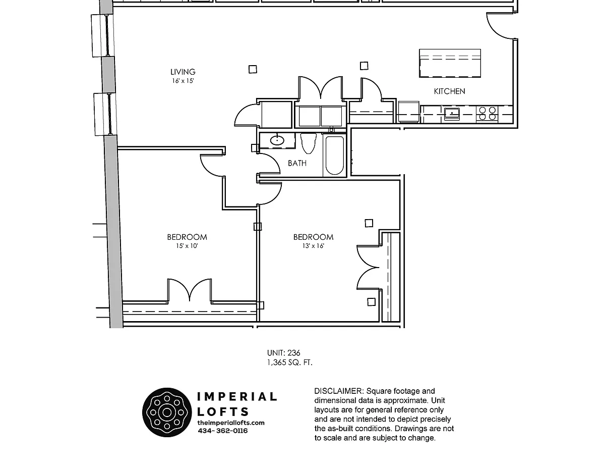 Floor plan Two Bedroom 236