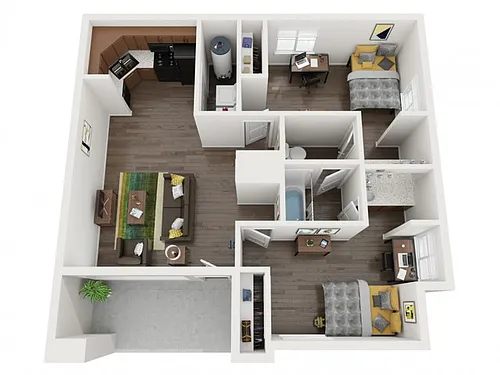 Floor plan B1 Floor Plan - Available 9/5