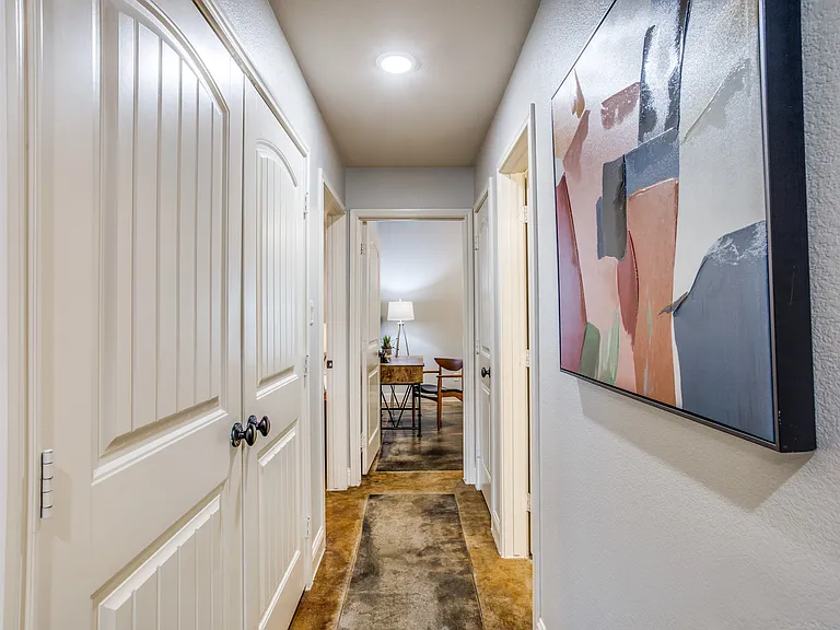 Walking distance to TCU! Cute 4-bedroom home. Hallway to bedrooms.