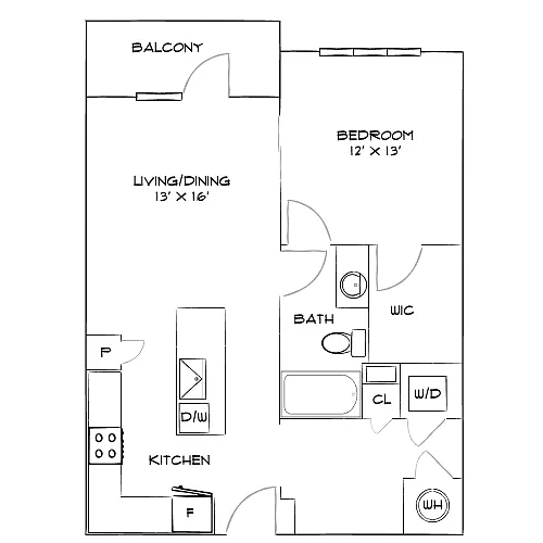 Floor plan Design 1DD