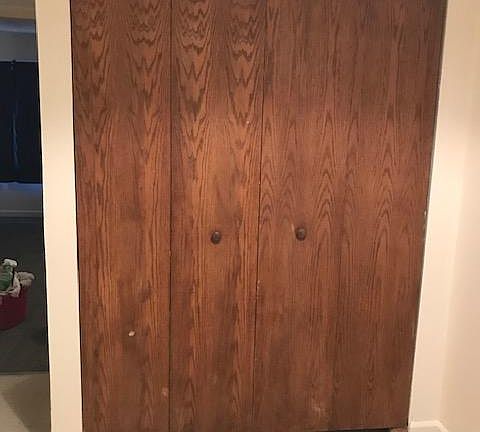 Laundry closet off eating area