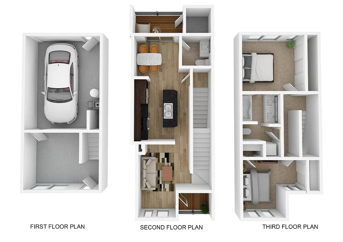 Floor plan 2 Bedroom 1.5 Bath