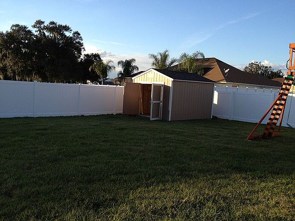 Back yard shed matches house