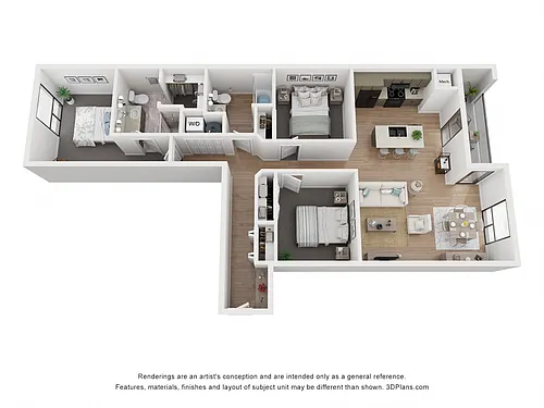 Floor plan 3 Bedroom 2 Bathroom