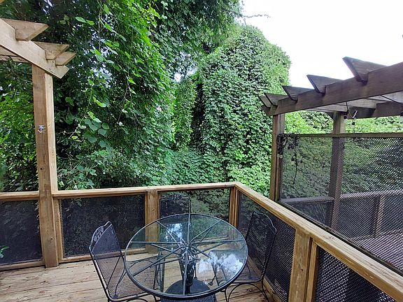 Back porch and pergola.