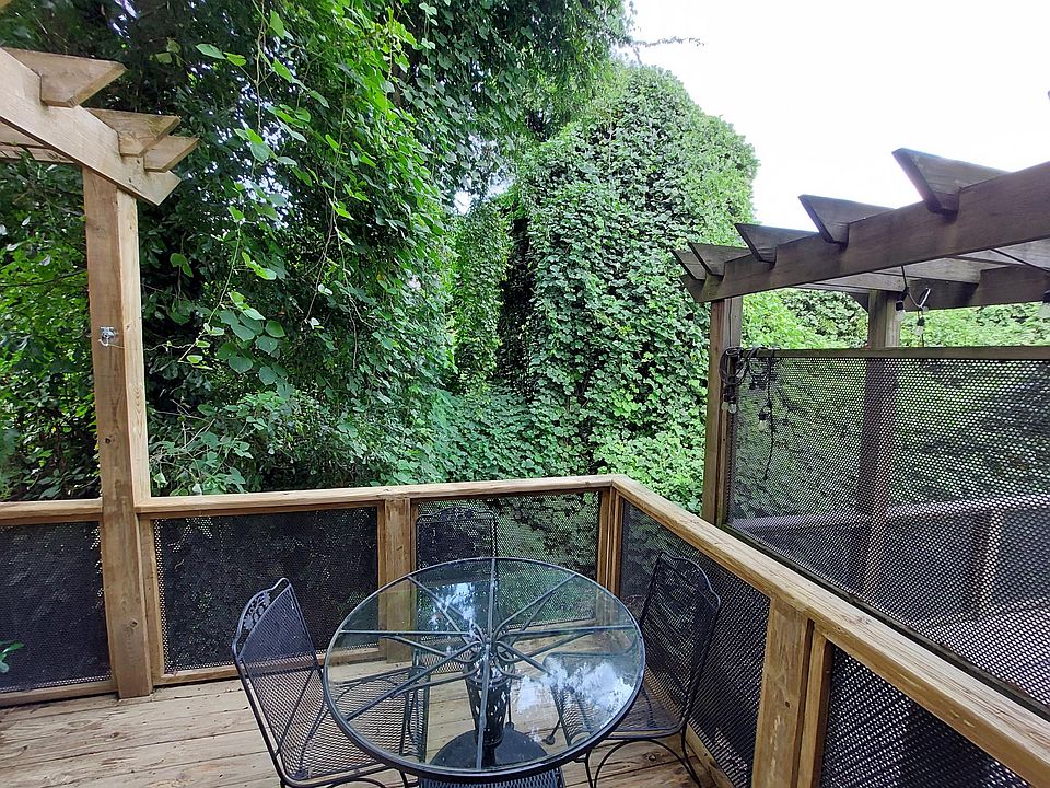 Back porch and pergola.