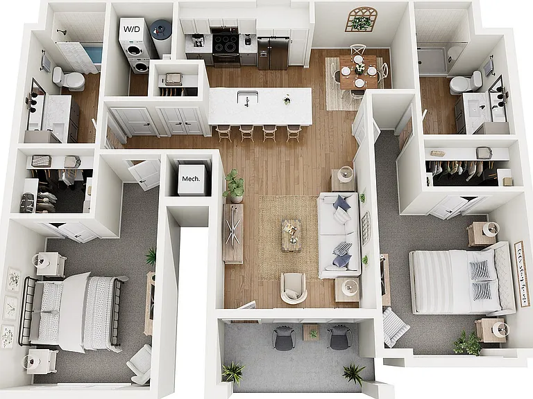 Floor Plan B3 | Echelon at Charlotte | Apartments in Charlotte, NC Floor Plan B3 | Echelon at Charlotte | Apartments in Charlotte, NC