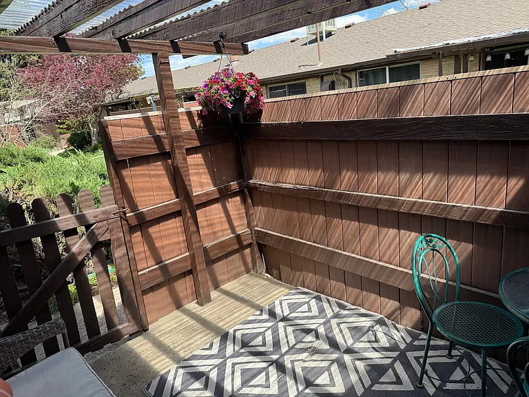 Inside the front porch area.
