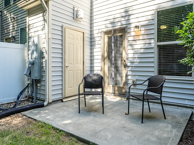Back patio for relaxing