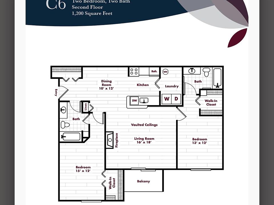 Private bedrooms and full separate bathrooms. 1200 sf of well planned out space