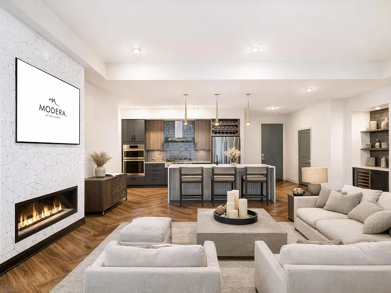 Penthouse homes at Modera Parkside feature expansive layouts, designer kitchens, and elevated finishes crafted for tailored living above the city.