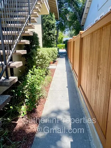 Footpath view towards E Foothill Blvd
