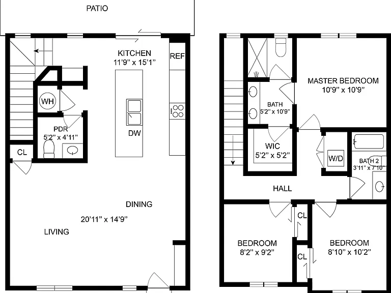 3 BR x 2.5 BA Townhome with Washer/Dryer 3 BR x 2.5 BA Townhome with Washer/Dryer