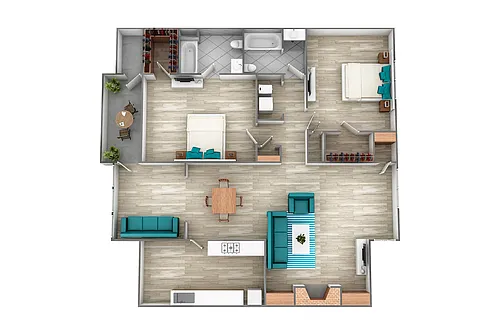 Floor plan B4 - Renovated