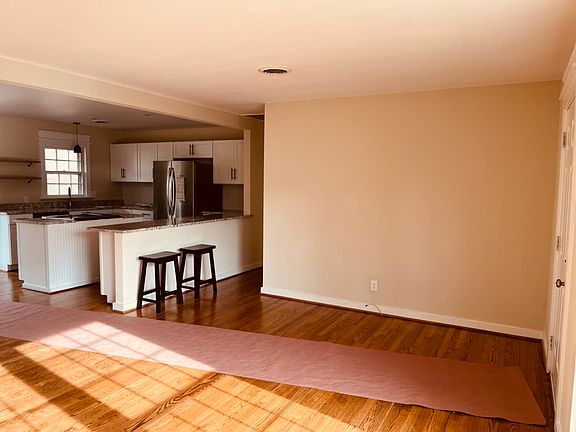 View of the kitchen from the family room.