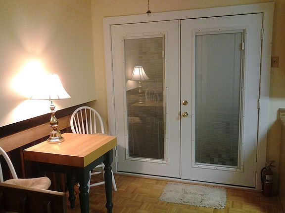 French doors leading to the deck 