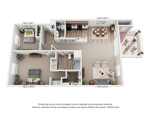 Floor plan 2x1a