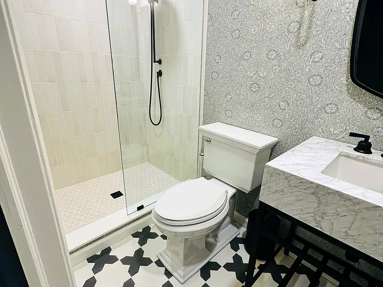 Bathroom #2 with rain and standard shower heads