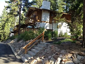 Stairs and walkway leading to house.