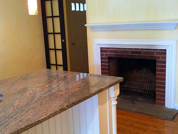 fireplace in kitchen