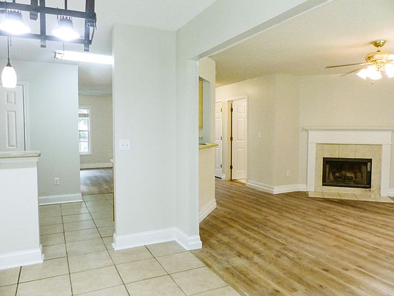 View from dinette. Kitchen to left & living room to right.