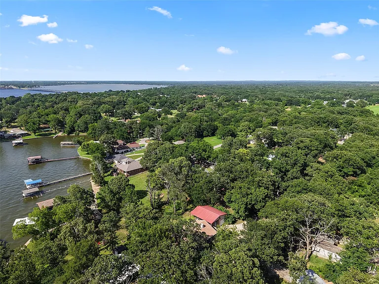Aerial perspective showcasing a broad expanse of water