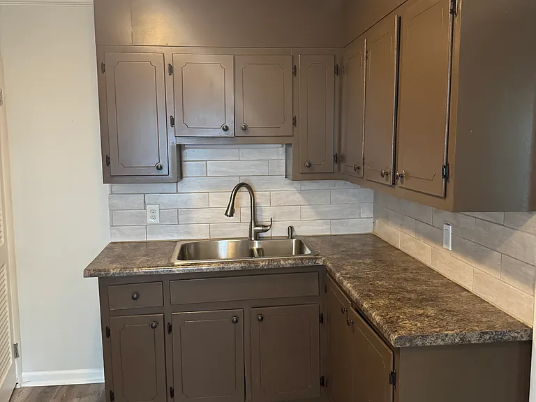 side view of kitchen sink