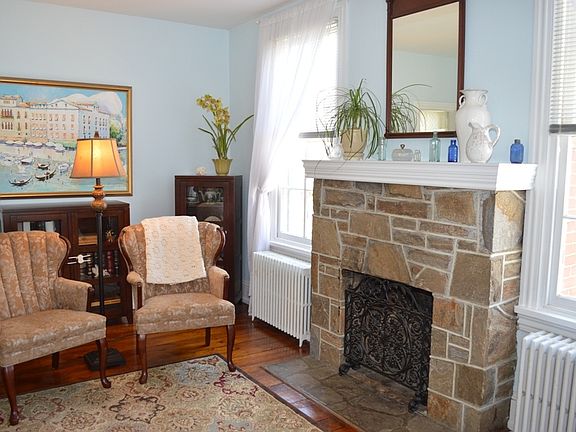 Charming Avondale stone fireplace!