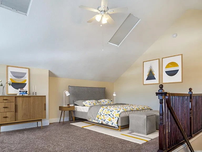 Bedroom 1. This image shows a virtually furnished space. Bedrooms come unfurnished.
