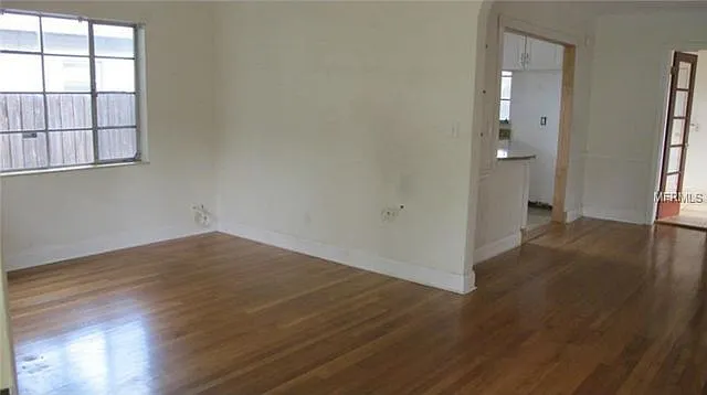 View of living room from front door.