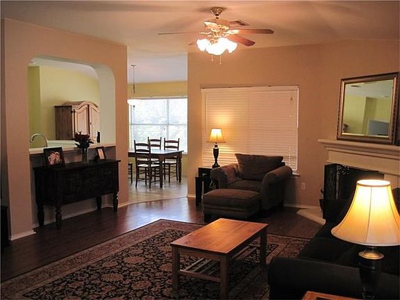 You can see all the way into the dining area and kitchen.  Great floorplan for entertaining.