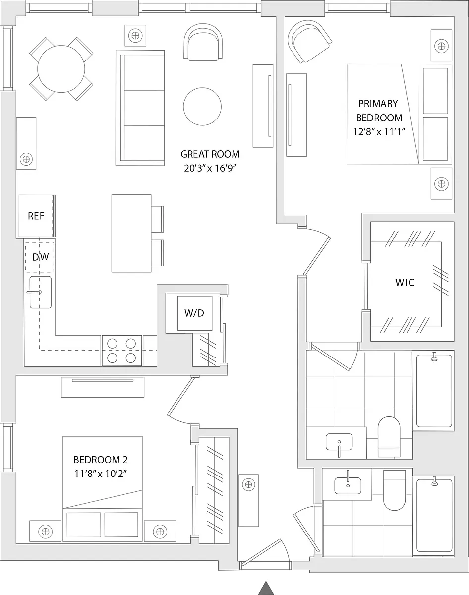 Floor plan 2 BR J