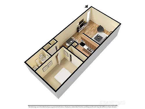 Floor plan Sommerset 1x1