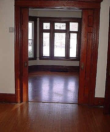 Pocket door diving front two rooms