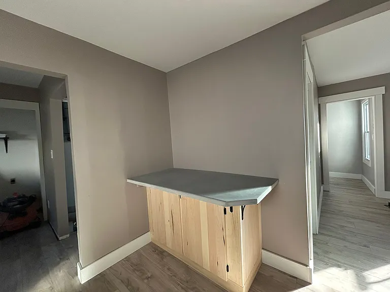 Perfect for two stools and plenty of storage.