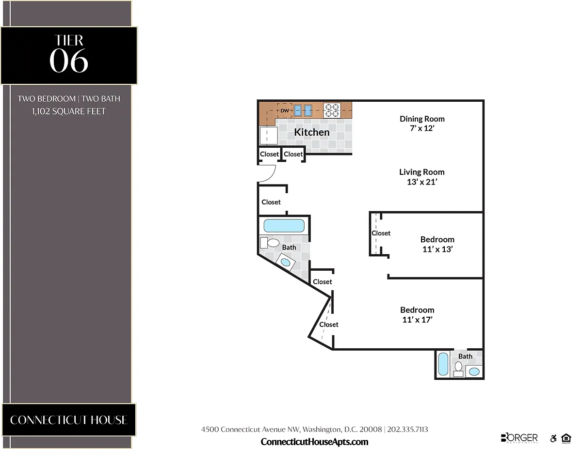 Floor plan 2 Bedroom - 06 Tier