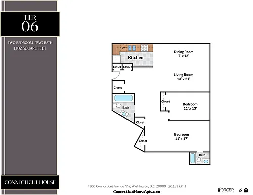 Floor plan 2 Bedroom - 06 Tier