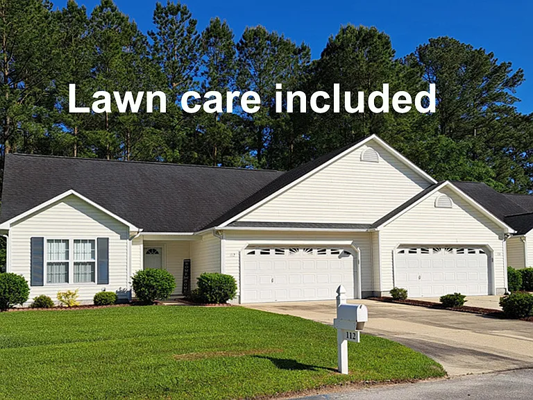 Lawn maintenance included in rent.