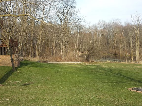 large yard with private pond