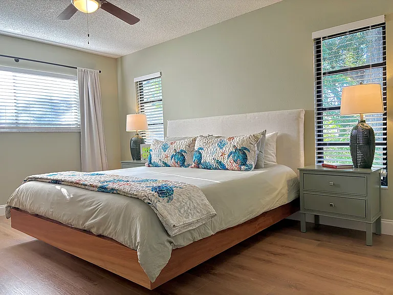 Primary Bedroom with Custom King Size Floating Bed
