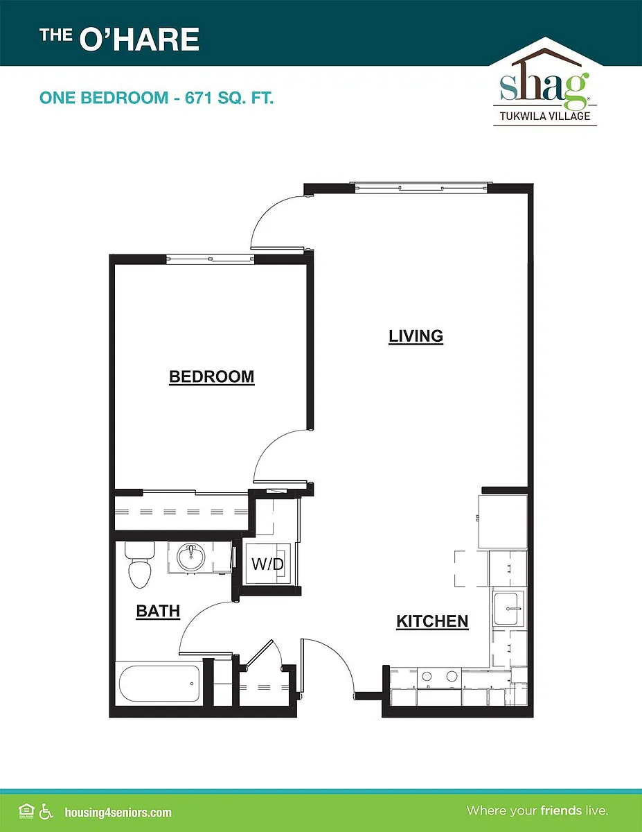 Floor plan One Bedroom