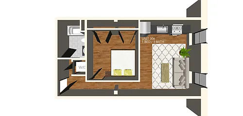 Floor plan Garbers Gables 306